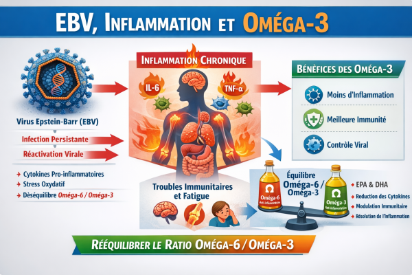 EBV, inflammation et oméga-3 expliqués