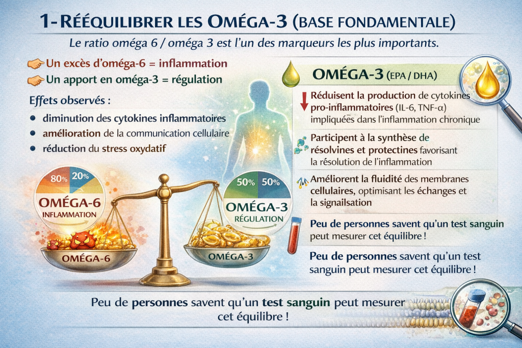 Rééquilibrage des oméga-3 et oméga-6