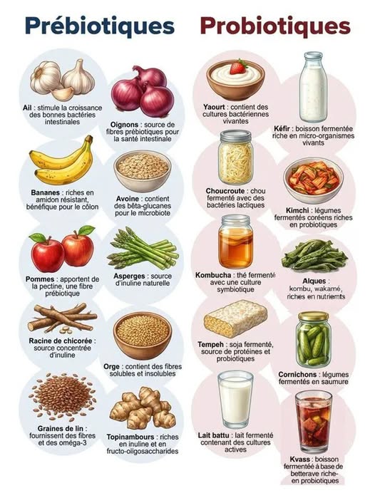 aliments pré et pro biotiques