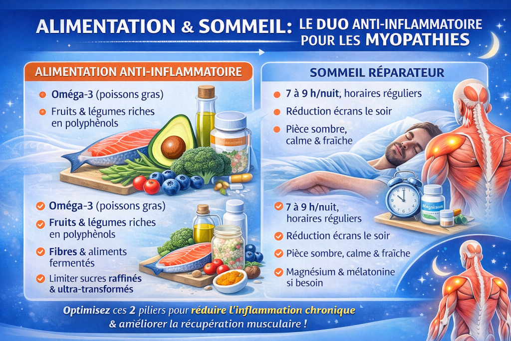 alimentation et sommeil dans la myopathie