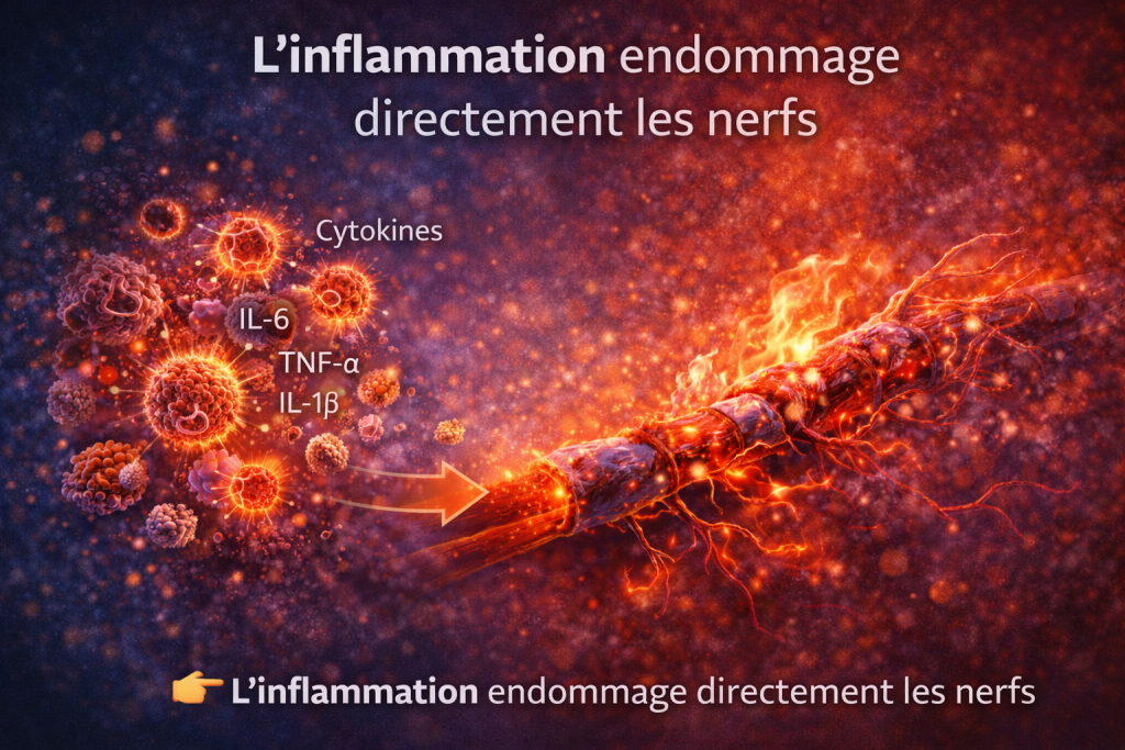 l'inflammation endommage les nerfs