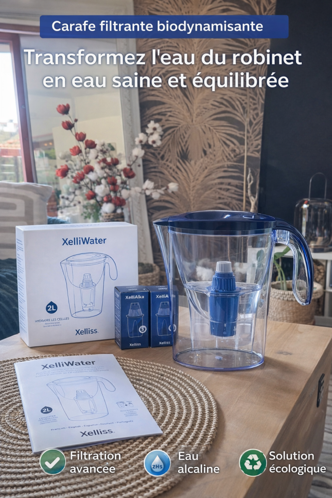 Carafe filtrante ionisante biodynamisante
