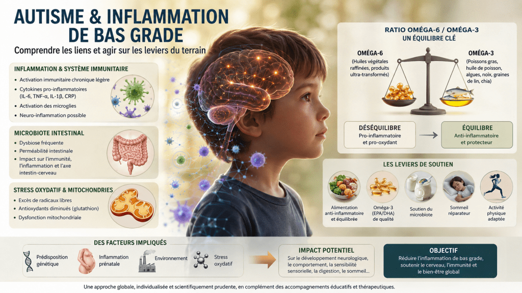 Autisme et inflammation de bas grade omega 3