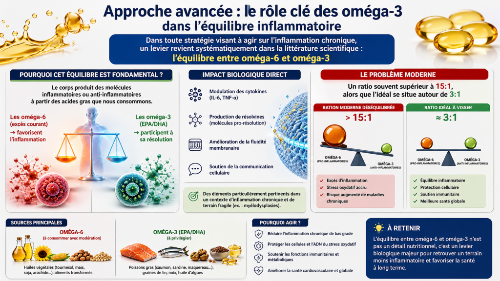 Myélodysplasie une maladie influencée par l’inflammation état inflammatoire bas grade  omega 3