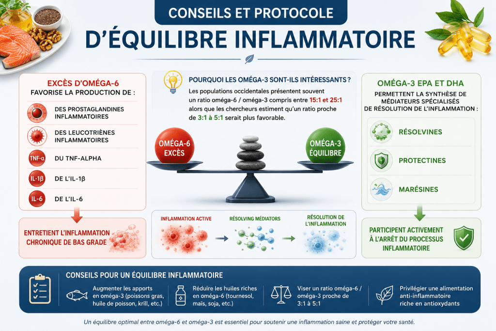 conseil et guide de l'équilibre inflammatoire