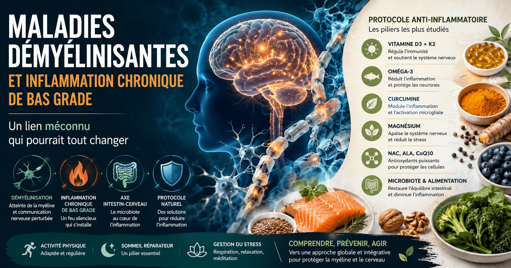 maladies démyélinisantes et inflammation de bas grade