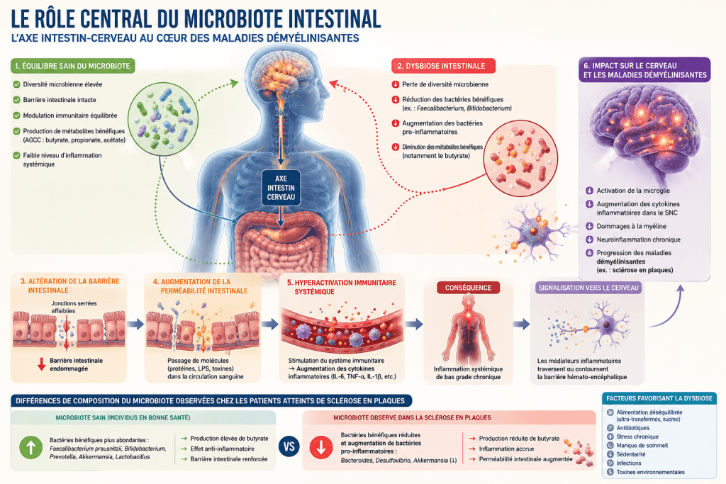 microbiote et maladies démyélinisantes