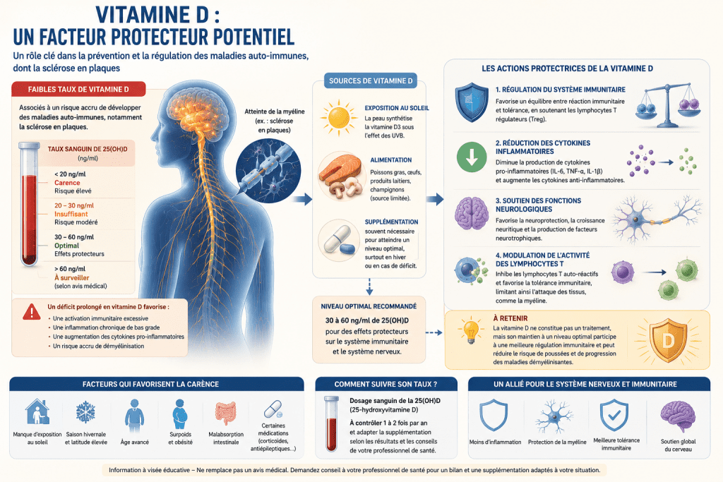 vitamine D et maladies démyélinisantes